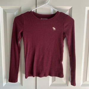 maroon abercrombie kids sweater - 9/10
